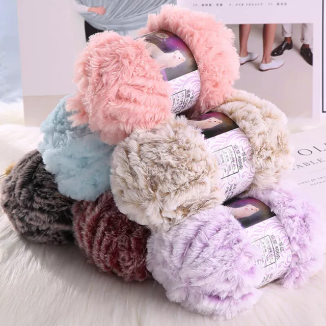 50g Faux Fur Yarn DIY Hand Crochet Knitting Yarn For Sweater Scarf Thread Crafts