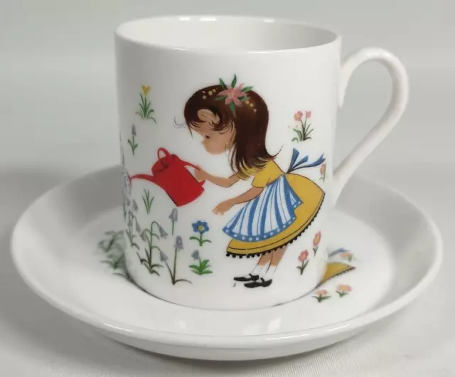 Royal Tuscan Nursery Rhyme Mary Mary Quite Contrary Fine Bone China Cup & Saucer