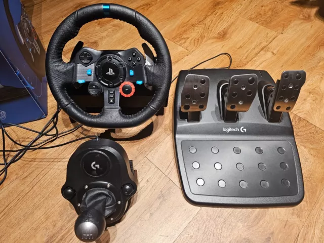 LOGITECH DRIVING FORCE Pro GT E-UJ11 Steering Wheel Shifter & Pedals PC PS2  PS3 $65.00 - PicClick