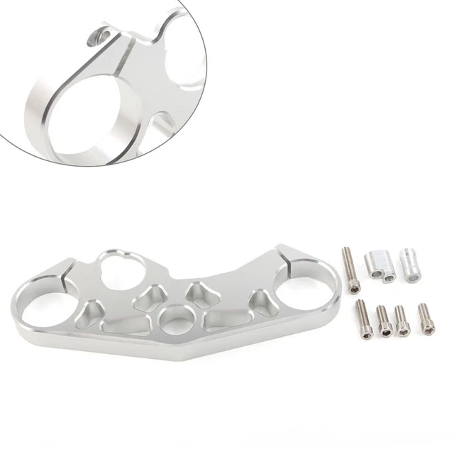 Fit SUZUKI GSXR600 GSXR750 GSXR1000 morsetto superiore anteriore triplo albero argento