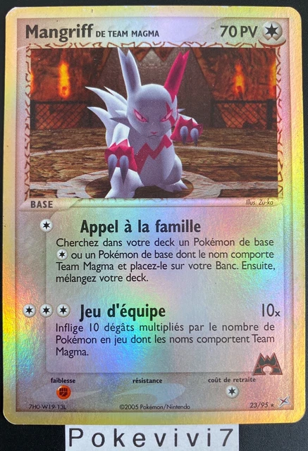 Carte Pokemon MANGRIFF 23/95 Rare REVERSE Bloc EX Team Aqua VS Team Magma FR