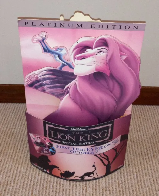 The Lion King Special Edition Store Display Sign 3D Cardboard Standee 18" X 10"