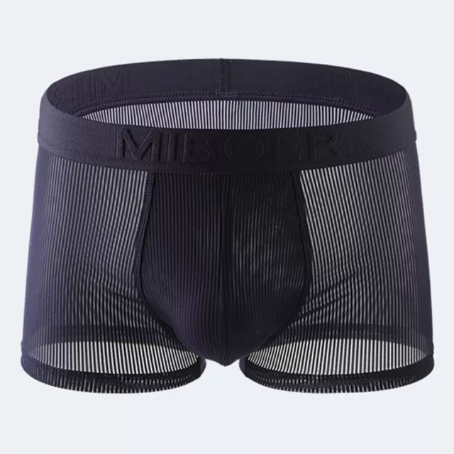 Sous-vêtements boxer en maille maille de couleur unie confortables pour hommes