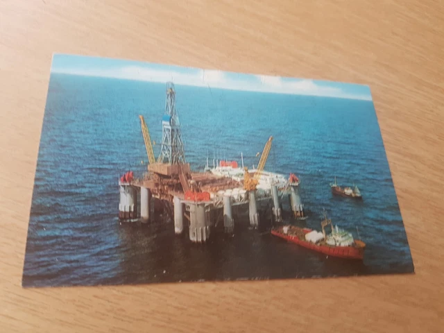 SHELL NORTH SEA Oil Rig Staflo - Vintage Postcard £3.95 - PicClick UK