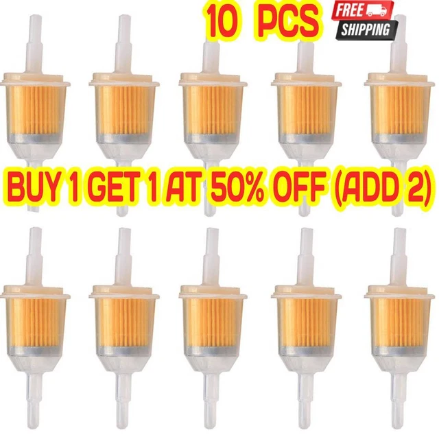 10PCS Motor Inline Gas Oil Fuel Filter Small Engine For 1/4'' 5/16" Line US NEW.