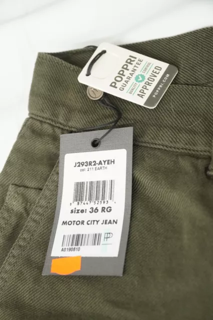 John Varvatos 36RG Green Olive Motor City Jean J293R2-AYEH Color 211 Earth w Tag 3