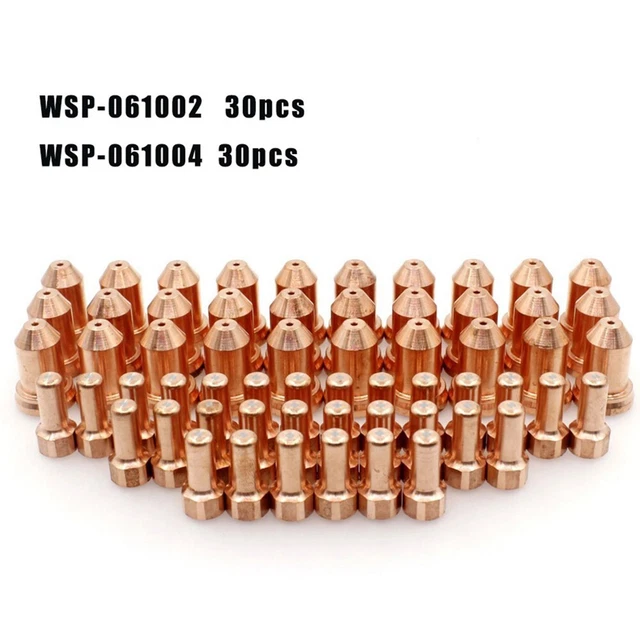 PT 80 IPT 80 Plasma Cutter Torch Electrodes & Tips (60pcs) High Durability