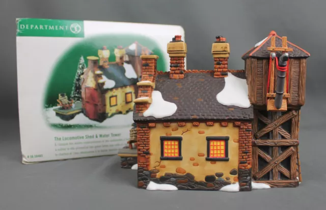 Dept. 56 Dickens Village The Locomotive Shed & Water Tower w/Original Box