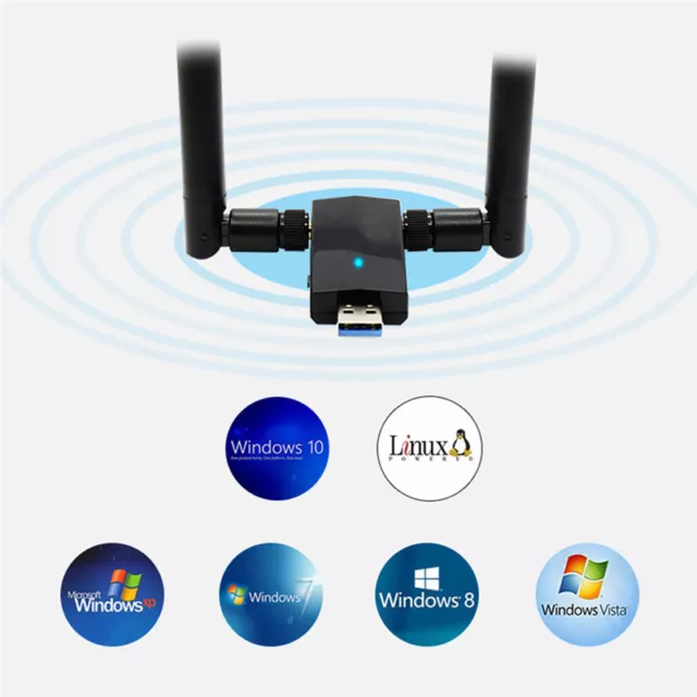Scheda di rete wireless USB 3.0 dual band 1200M ricevitore Gigabit AC adattatore WIFI