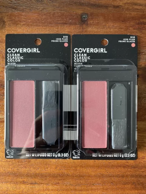 2 Pack CoverGirl Classic Color Blush, Iced Plum 510, 0.3 oz