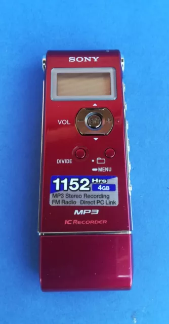 Sony Ic Recorder Icd-Ux 91F  Fm Radio- Dittafono Digitale 4Gb