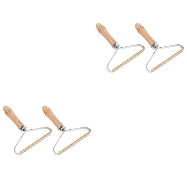 4 piezas removedor de suéter pelusa tela de viaje de madera afeitadora de lana