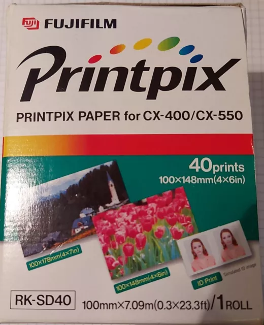 Fuji PrintPix RK sD 40 Printpix Paper CX400 CX550