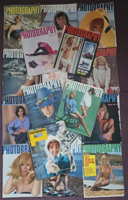 16x PHOTOGRAPHY MAGAZINE - (Sep 1960 - Aug 1965) - Loose Covers - 'PHOTOGRAPHY'