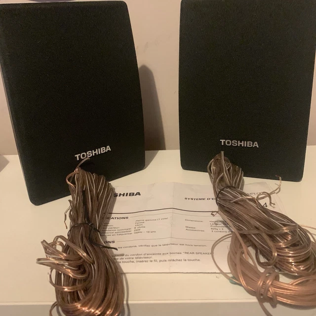 PAIR TOSHIBA SSSR94 25w Surround Sound Speakers £10.00 PicClick UK