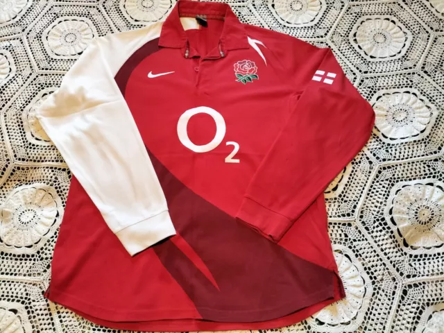 Authentic Nike 2007 2008 England Alternate Away Rugby Union Shirt Jersey Large