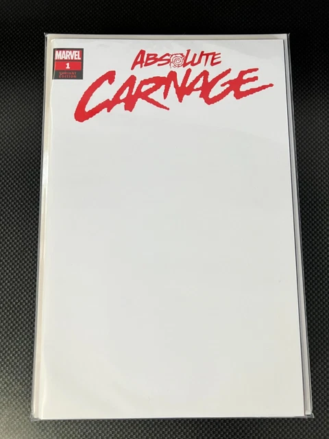 Absolute Carnage #1 Blank Sketch Variant Marvel Comics 2019 Spider-Man Venom 9.6