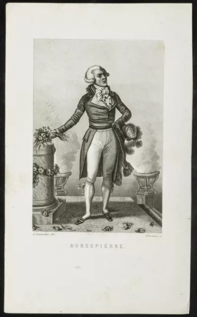 Portrait en pied de Robespierre - Gravure de Alexandre Lacauchie
