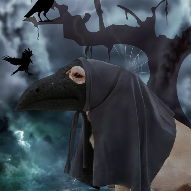 Cosplay Halloween Masque noir Pet Peur Bec Couverture de bouche Chat/Chien