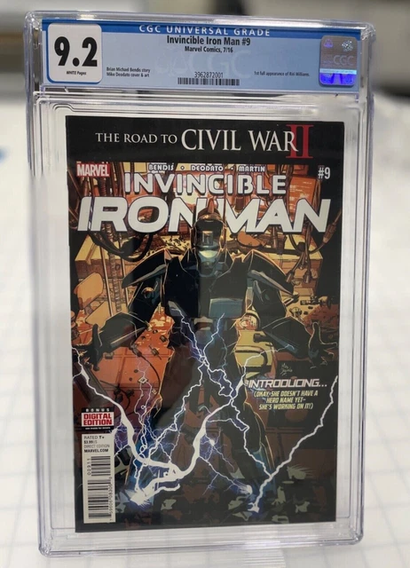 Invincible Iron Man #9 CGC 9.2 Marvel Comics 1st Full Appearance Riri Williams! 