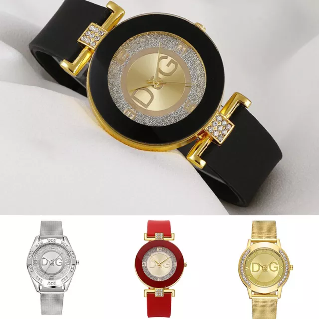 Ladies Casual Wrist Watches Casual Watch Quartz Analogue Fashion Women's Crystal
