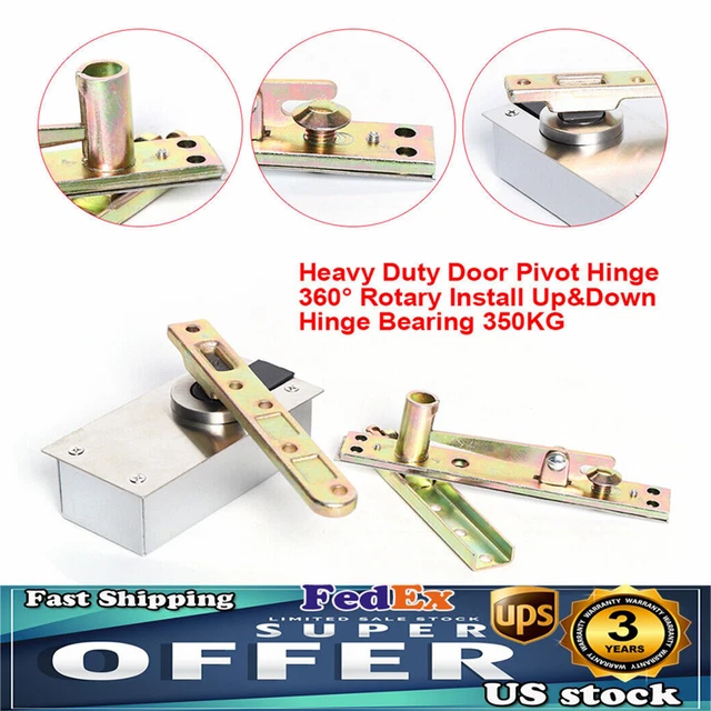 HEAVYDUTY DOOR PIVOT Hinge 360° Rotary Install Up+Down Hinge Bearing