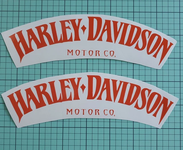 HARLEY DAVIDSON chopper gas tank decal sticker orange set of 2 16.99
