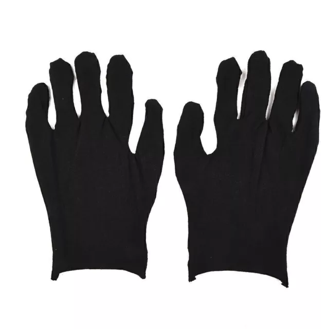 24 Pairs of Cotton Gloves Black Gloves Fabric Work Gloves UniverLOVE