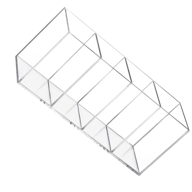 Organizador de mesa caja de cuatro cuadrículas tubo de almacenamiento organizador de maquillaje escritorio soporte para lápiz
