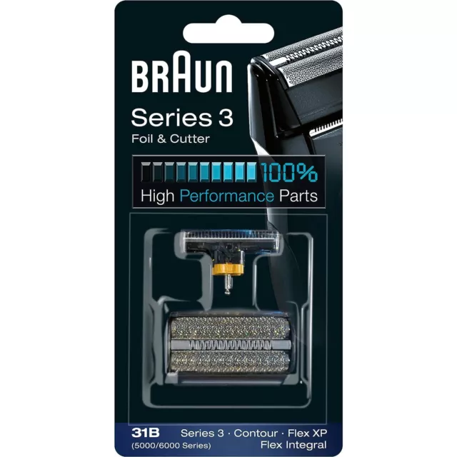 Braun Series 3 31B Electric Shaver Replacement Foil& Cutter Head 5000/6000Series