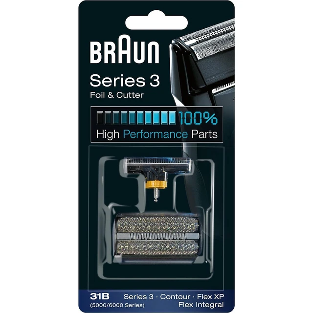 Braun Series 3 31B Electric Shaver Replacement Foil& Cutter Head 5000/6000Series