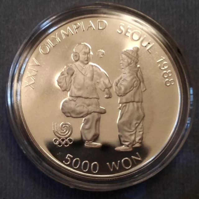 ~ Korea 1988 Seoul Olympics  5000 Won Silver Proof