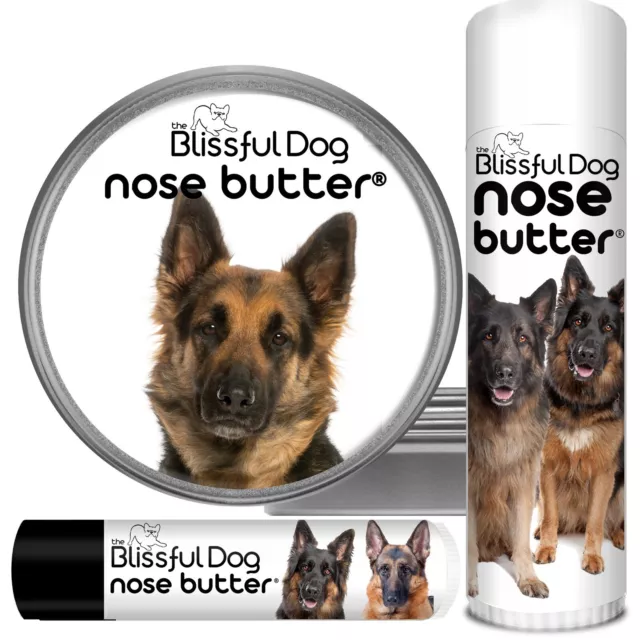 German Shepherd Nose Butter® Moisturizes Dry, Crusty Dog Noses | In Tins & Tubes