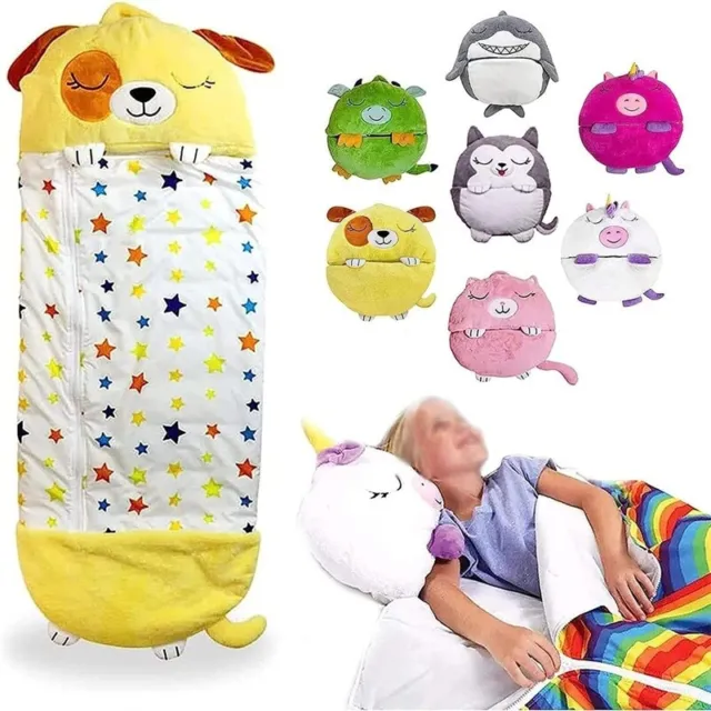 3 size Kids Large Sleeping Bag Napping Napper Play Pillow Warm Camping Unicorn