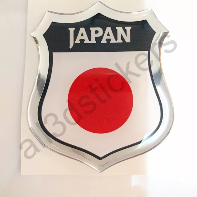 Autocollant Japon Emblème Adhésif Japon Drapeau 3D Résine Voiture Moto Sticker