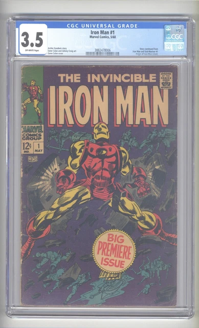 Iron Man 1 - 1968 - CGC 3.5 - Origin of Iron Man Retold