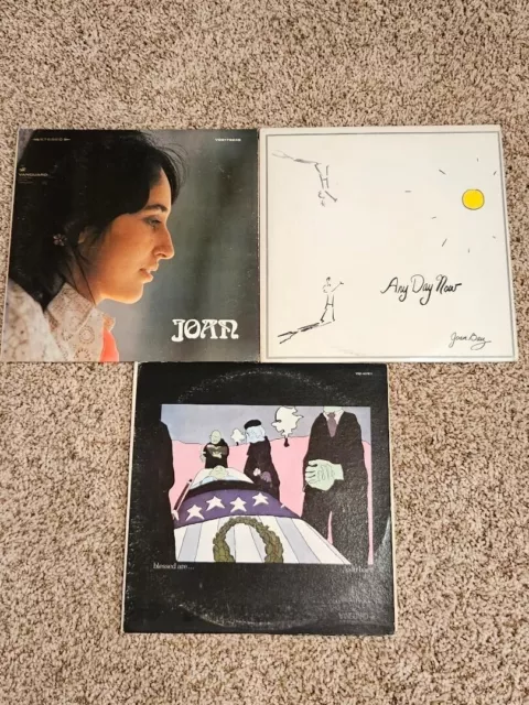 Joan Baez LP Lot  of 3. JOAN, Blessed Are, Any Day Now