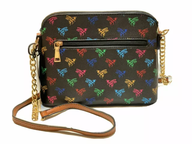 Lightweight Dome Crossbody Bag Shoulder Bag with Bee Printed