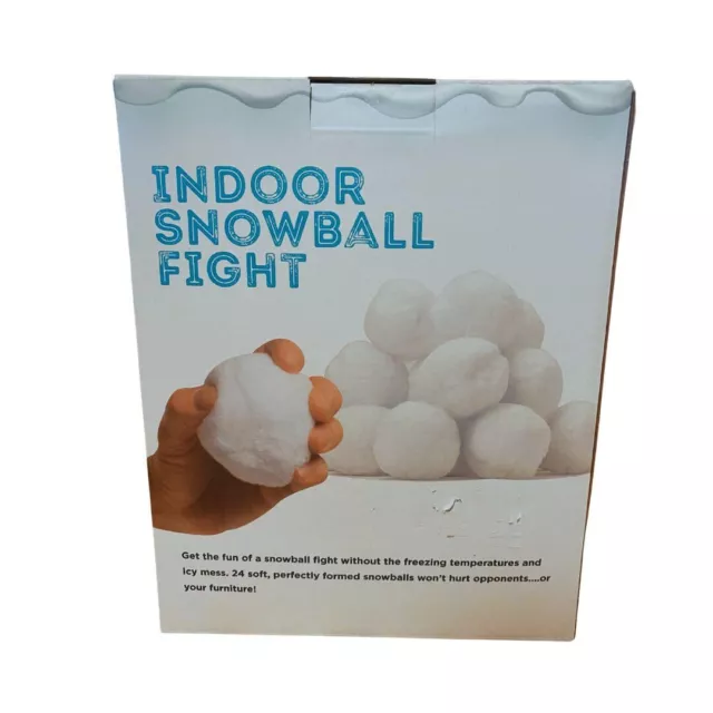 Indoor Snowball Fight 24 Pack Game for Kids Winter Indoor Toss Games Plush Toy 2