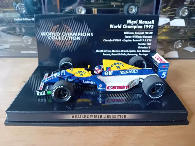 Minichamps 1:43 Williams FW14B Nigel Mansell - 1992 WDC (Dirty Version - Camel)