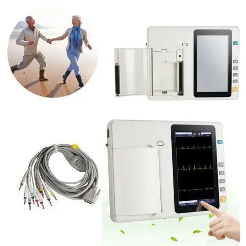 Carejoy Portable 3-Channel ECG EKG Machine with 12 Leads EC3 Easy to Use