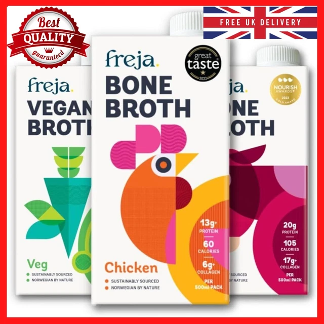 BONE BROTH DISCOVERY Pack | Beef, Chicken & Vegetable | Premium Liquid ...