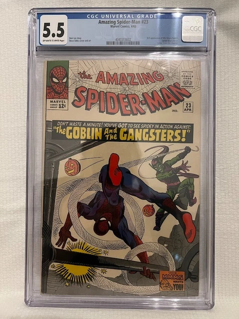 Amazing Spiderman #23 CGC 5.5 OWW 3rd appearance of the Green Goblin. 1965 MCU