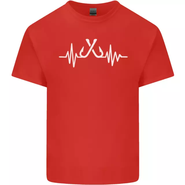 T-shirt top Pulse Fishing divertente pescatore ECG da uomo cotone 4