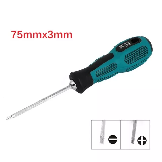 75mmx3mm Dual Use Screwdriver with Slotted and Cross Tips Magnetic Head