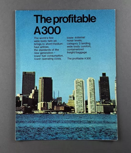 Airbus A300B Manufacturers Sales Cutaway Poster Brochure