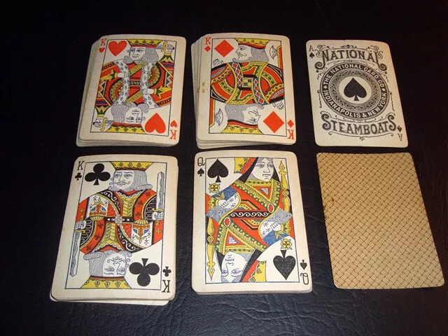 Circa 1880s National Steamboat Playing Cards, New York, Indianapolis