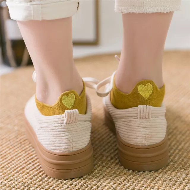 New Boat Socks Women Girls Cartoon Ankle Socks Heart Embroidered Sock Slippers