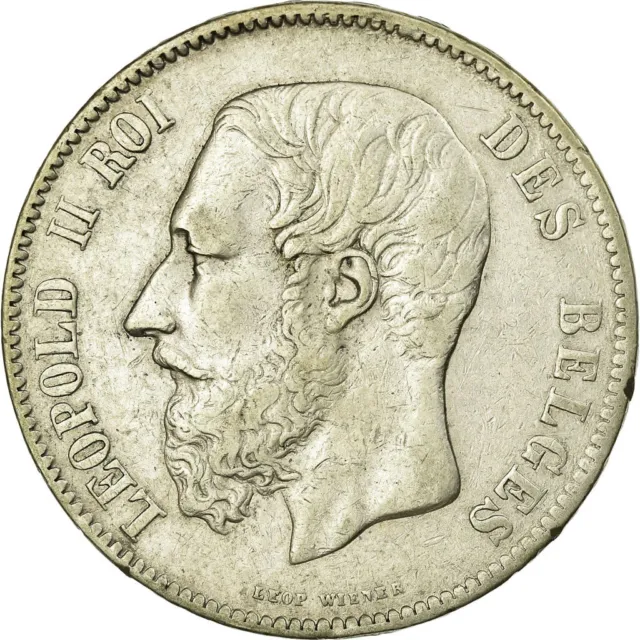 [#32115] Münze, Belgien, Leopold II, 5 Francs, 5 Frank, 1865, SS+, Silber