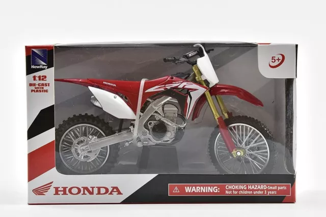 Honda CRF 450 MOTOCROSS New Ray Model Die cast  bike toy 1:12 Scale